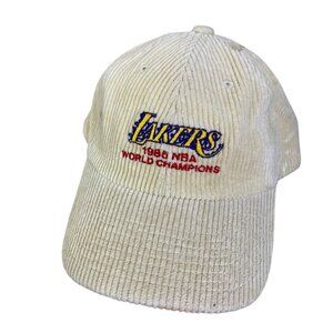 Mitchell & Ness Lakers 1985 NBA World Champions Corduroy Hat Cap Adjustable OS